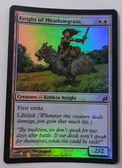 MTG Knight of Meadowgrain Foil Mint Unplayed Lorwyn Magic The Gathering - Image 1