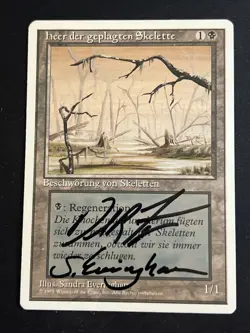 German Misprint Drudge Skeletons / Swamp Regenerate double signed Rare Misprint - Image 3