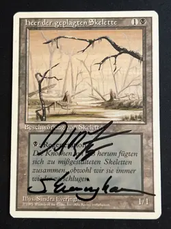 German Misprint Drudge Skeletons / Swamp Regenerate double signed Rare Misprint - Image 5