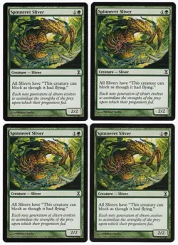 Spinneret Sliver x4 4x 2006 Time Spiral PLAYSET Green Common Creature MTG NM AZ1 - Image 1