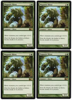 Megantic Sliver x4 4x M14 Core Set 2014 PLAYSET Green Rare Creature MTG NM AZ1 - Image 1