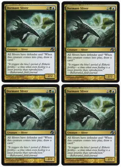 Dormant Sliver x4 4x 2007 Planar Chaos PLAYSET Multi-Color Creature MTG MP AZ2 - Image 1
