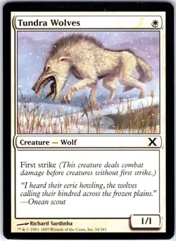 Tundra Wolves 54 C 10th Edition Magic the Gathering MTG LP - Image 1