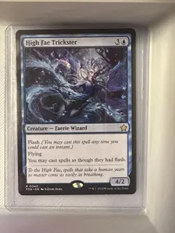 High Fae Trickster, Foundations 40, Rare Blue Faerie Wizard Magic: The Gathering - Image 1