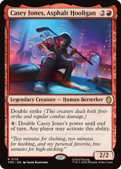 MTG Casey Jones, Asphalt Hooligan, NM-Mint, English Commander: Teenage Mutant Ni - Image 1