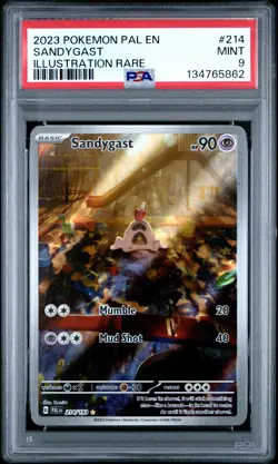 PSA 9 2023 Pokemon Pal En-Paldea Evolved #214 Sandygast - Image 1