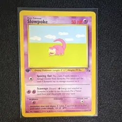 Pokemon TCG Slowpoke Fossil 55/62 1st Edition Common 50 HP 1999 - Image 1