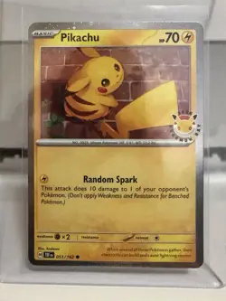 Pokemon Pikachu 051/162 TEF Promo Holo Basic 70 HP Random Spark Pokemon Day - Image 2