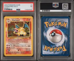 2000 POKEMON BASE SET 2 #4 CHARIZARD-HOLO PSA 1 - Image 3