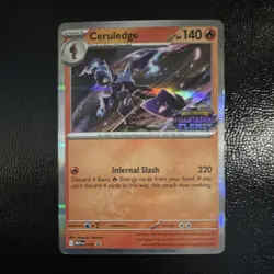 Pokemon Ceruledge Mega Evolution Promo 014/074 Holo Stamped 140 HP 220 Attack - Image 1