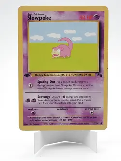 Slowpoke 55/62 1st Edition MP - Fossil Pokemon TCG - Image 1