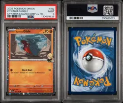 CYNTHIA'S GIBLE (SWIRL) 2025 POKEMON DRI EN-DESTINED RIVALS #102 PSA 9 - Image 3