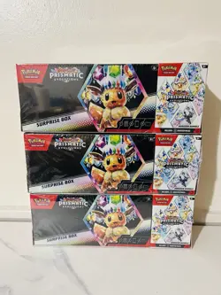 Pokemon Prismatic Evolutions Booster Bundle And Surprise Box 2 Pack. LOT OF 3 - Image 1