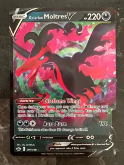 Pokemon Chilling Reign - GALARIAN MOLTRES V - 097/198 - NM/M! - Image 1