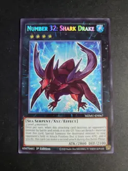Number 32: Shark Drake MZMU-EN067 Secret Rare Yugioh Maze of Muertos - Image 1