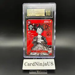 CGC PRISTINE 10 Luffy ST21-014 One Piece Magazine Weekly Shonen Jump Promo TCG - Image 1