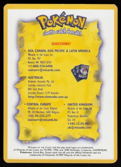 Pokemon TCG Theme Deck Insert Questions Card 1999 Wizards Of The Coast MP - Image 1