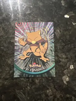 Abra #63 Holo Pokemon Topps Series 1 Card (Blue Label) NM - Image 1