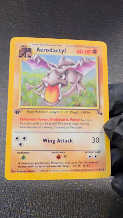 Pokemon Aerodactyl 1/62 Fossil Holo Rare 60 HP 1st Edition English Card - Image 2