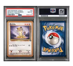 PSA 8 Near Mint Meowth Gold Border Exclusive Promo Pokemon Card Jungle #56 - Image 1