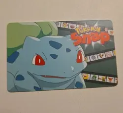 Pokemon Bulbusaur Snap Station Vintage Blockbuster Video Chip Card 1999 Unused - Image 1