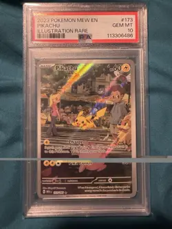 2023 Pokemon Pikachu 173/165 IR Sv: Scarlet & Violet 151 PSA 10 - Image 1