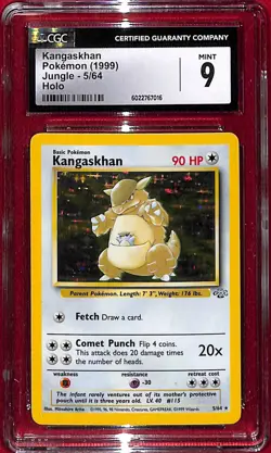 CGC 9 1999 Pokemon Jungle Holo Kangaskhan #5 - Image 1