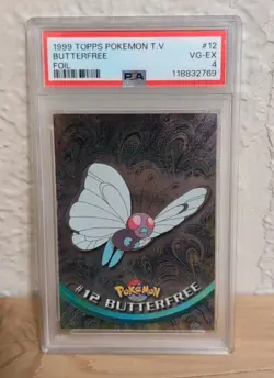 🔥Vintage PSA 4 Blue Logo Topps Rainbow Foil Butterfree 1999 Pokemon T.V. #12 🔥 - Image 1