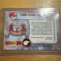 Topps Pokemon Series 3 Blue Label: Krabby #98 Non Holo LP - Image 2
