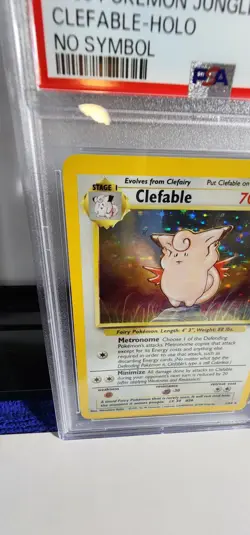 1999 Pokemon Jungle Clefable-Holo No Symbol #1/64 - PSA 8 NM-MT FRESH GRADE - Image 3