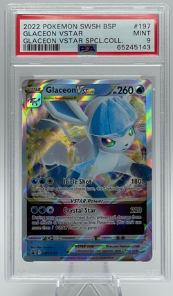 2022 POKEMON SWSH BLACK STAR PROMO #197 GLACEON VSTAR COLLECTION PSA 9 MINT - Image 1