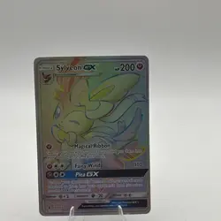 Pokemon TCG Sylveon GX Full Art Holo Secret Rare SM Guardians Rising 158/145 - Image 1