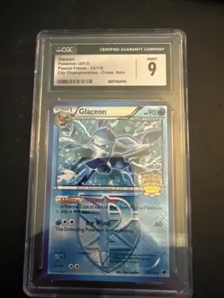 Glaceon Plasma Freeze Pokemon TCG 23/116 Cross Holo City Championship CGC 9 - Image 1