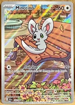 Minccino 152/086 SV: Black Bolt Illustration Rare Full Art Holo Pokemon TCG - Image 1