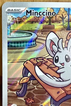 Minccino 152/086 SV: Black Bolt Illustration Rare Full Art Holo Pokemon TCG - Image 3