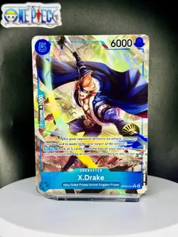 One Piece Card Game 🏴‍☠OP05-055 X.Drake RARE NM Alt Art Foil ENGLISH - Image 1