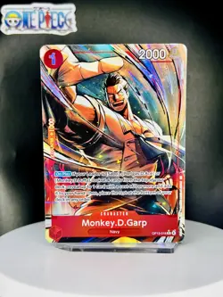 One Piece Card Game 🏴‍☠OP13-016 Monkey.D.Garp RARE NM Alt Art Foil ENGLISH - Image 1