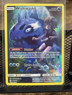 Pokemon Wishiwashi Cosmic Eclipse Full Art SM Holo Card 240/236 Secret Rare - Image 1