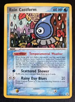 Pokemon Card Rain Castform Hidden Legends 23/101 Reverse Holo NM Clean Tcg - Image 1