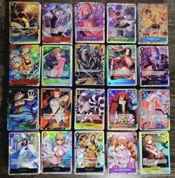 🔥One Piece tcg 7 Card ALL-FOIL Mixed Lot +50 Bulk Cards (+1 Leader Included) 🔥 - Image 1