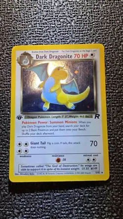 Pokemon Dark Dragonite 5/82 Team Rocket Holo Rare 1st Edition 70 HP English Card - Image 1