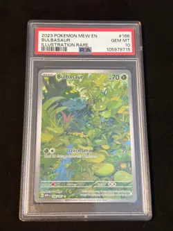 PSA 10 Bulbasaur IR - Pokemon 151 166/165 Graded Card Scarlet and Violet - Image 1
