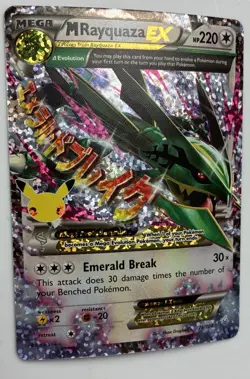 Pokemon M Rayquaza EX Celebrations Classic Collection Holo Ultra Card 76/108 NM - Image 1