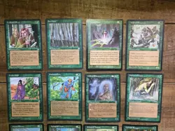 Lot of 12 Green MTG Cards from Urza's Saga edition, Magic the Gathering 1998 - Image 2