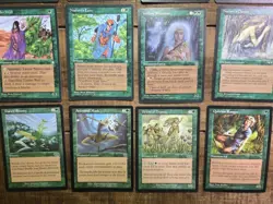 Lot of 12 Green MTG Cards from Urza's Saga edition, Magic the Gathering 1998 - Image 3