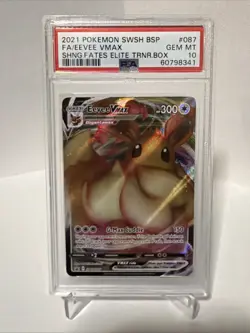Eevee VMAX SWSH087 SWSH: Sword & Shield Promo Cards Holo PSA 10 - Image 1