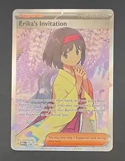 Pokemon Card Erika's Invitation 196/195 Scarlet & Violet 151 - Near Mint - Image 1
