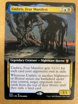 MTG 1x EXTENDED ART Umbris, Fear Manifest # 76 Crimson Vow Magic Gathering x1 NM - Image 1