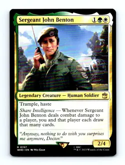 #157 2023 Doctor Who / Sergeant John Benton Rare - Image 1