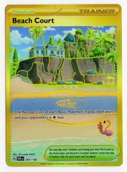 Beach Court 263/182 Paradox Rift Gold Hyper Rare Pokemon - Image 1